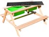 Sunny Dual Top 2.0 Zand & Water Picknicktafel voor kinderen - FSC hout - Multifunctionele Picknick tafel met Krijtbord en 2 uitneembare groene bakken