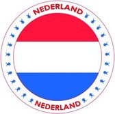 75x Bierviltjes Nederland thema print - Onderzetters Nederlandse vlag - Landen decoratie feestartikelen