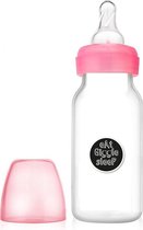 Baby 250ml Zuigfles Drinkfles Roze - Eat Giggle Sleep - Met Dop & Speen