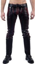 Mister b leather indicator jeans red stitching piping 29
