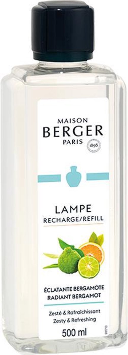 Lampe Berger Navulling - Fraicheur - Eclatante Bergamote - Radiant bergamot Geurbrander - Geurlamp olie - 500ml