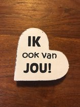 Teksthart Ik ook van jou / moederdag / vaderdag / cadeau / trouwen