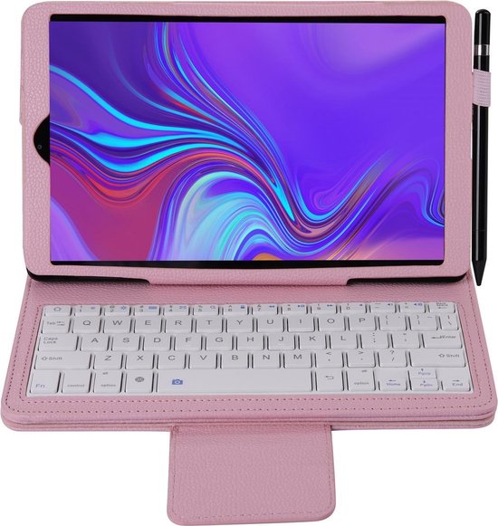 Nodig hebben Dekbed Overeenkomstig Samsung Galaxy tab A 10.1 (2019) Case - Bluetooth toetsenbord hoes - QWERTY  layout -... | bol.com