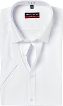 MARVELIS body fit overhemd - korte mouwen - wit - Strijkvriendelijk - Boordmaat: 44