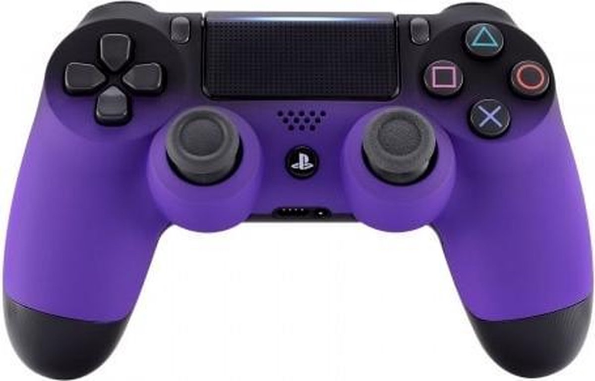 PS4, Wireless Dualshock 4 Controller V2 - Soft Grip Shadow Purple Custom