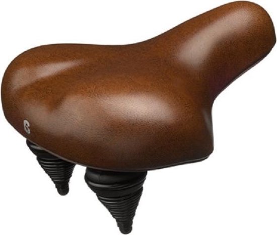 restaurant Verspilling omringen Selle Comfort Zadel Fietszadel - Retro Medium - Bruin met hangveren - |  bol.com