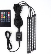 WiseGoods - Auto LED RGB Interieur strip - Zelfklevende LED Strips 4 stuks met USB Stekker - Led Light - Met Afstandsbediening