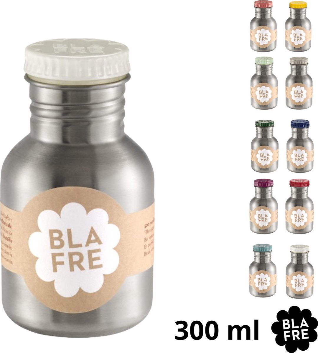 Blafre - RVS drinkfles 300 ml wit
