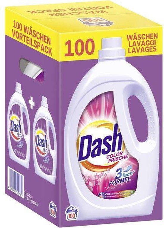 Dash Color Frische Vloeibaar wasmiddel duo pack 2x2,75L - 100 wasbeurten | bol.com