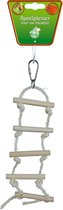 Vogelspeelgoed sisal touwladder 5-traps 25 cm
