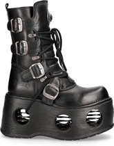 New Rock Laarzen -38 Shoes- M-373-S2 Zwart/Zilverkleurig