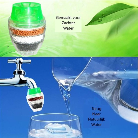 Waterfilter voor Waterzuivering - Kraanfilter - Waterzuiveraar - Keuken - Badkamer - Groen - Merkloos