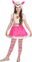Amscan Kostuum Lovely Llama Meisjes Beige/roze 6-8 Jaar 3-delig