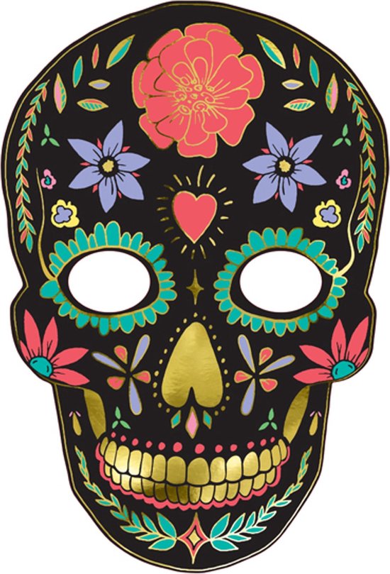 PARTYDECO - Masque en carton Dia de los Muertos - Masques > Demi-masques |  bol.com