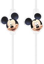 PROCOS - 4 plastic rietjes met Mickey afbeelding - Decoratie > Rietjes