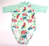 Banz Swimsuit Mint Floral Uv-werend Maat 84