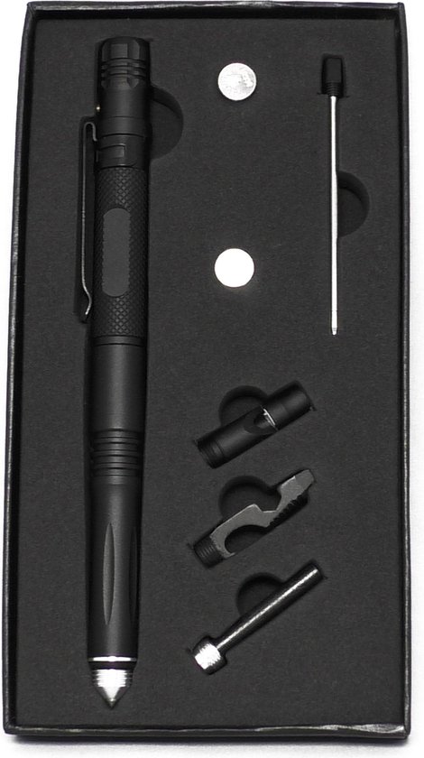 Stylo tactique multifonction, kubotan et brise vitre