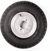 Roue complète 10 pouces - pneu 5.00-10 + jante - Pas français: 4x115 - 355 kg - 4PR - diamètre moyeu 85 mm