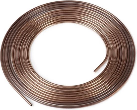 5 m remslang 4,75 mm van gecoat koperstaal 10 mannelijke aansluitingen 5 vrouwelijke connectoren M10 x 1 DIN 74 234 remset 3/16 inch harde buis met aansluitingen voor DIN-ontsnapping mannelijke