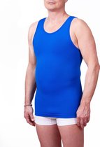 Heren correctiehemd - Tank Top "Milan" - kleur kobalt blauw - maat XXL