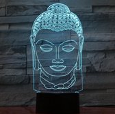 Nachtlamp Boeddha. Buddha hoofd. Boeddha beeld lamp. Mooie sfeerlamp/ mood lamp. Illusie lamp 7 kleuren