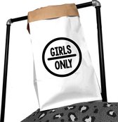 Opbergzak kinderkamer meisje girls only-Paperbag kids-Kinderkamer paperbag-60x30cm