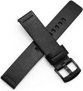 Leren Horloge Band voor Garmin Vivoactive 3 - Armband / Polsband / Strap Bandje / Sportband - Zwart - 20 mm