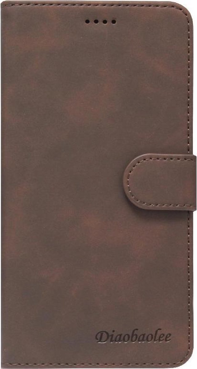 DIAOBAOLEE Kunstleren Book Case Portemonnee Pasjes Hoesje Geschikt Voor iPhone 11 Pro - Bruin