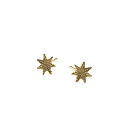 Lauren Sterk Amsterdam - oorbellen zonnetje mini - ster - goud verguld - extra coating