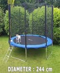 Trampoline - blauw - 244 cm