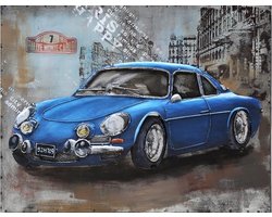 Schilderij 3d metaal 80x60cm Alpine