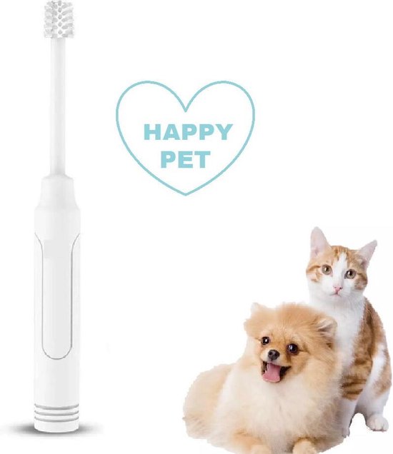 Beneden afronden universiteitsstudent optellen Elektrische dieren tandenborstel voor Hond of kat / Hondentandenborstel /  Honden... | bol.com