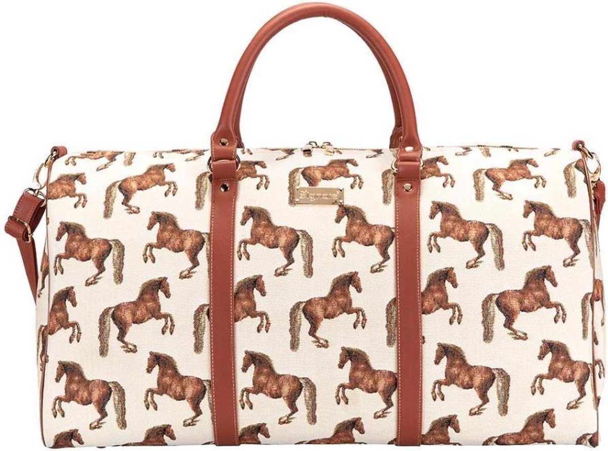 Signare - Weekendtas - Gobelin - reistas - Whistlejacket - Paarden - George Stubbs - met schouderband