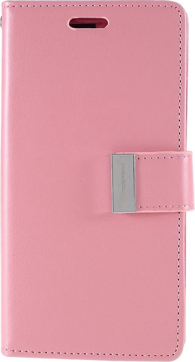 Bookcase Goospery met kaarthouder voor iPhone 11 - roze