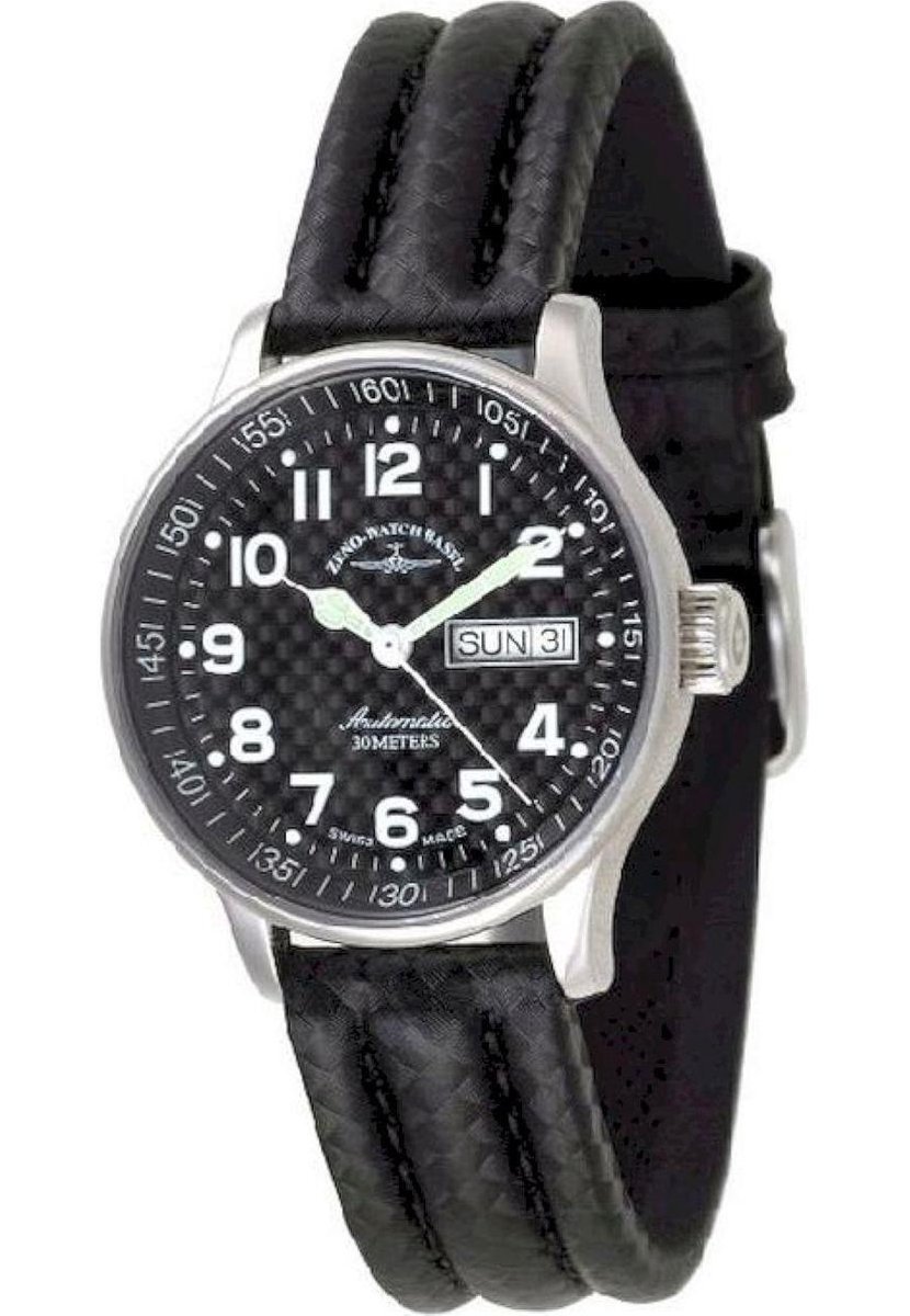 Zeno-horloge - Polshorloge - Heren - Middelgrote maat carbon - 336DD-s1
