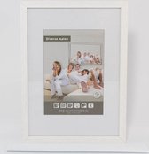 Vlakke Houten Wissellijst - Fotolijst - 45x60 cm - Ontspiegeld Kunstglas - Wit - 15 mm