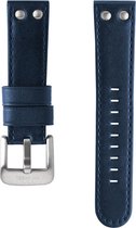 24mm Blue leather strap for pilot