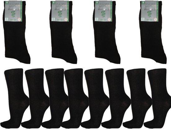 Medische sokken zonder elastiek - 6 paar - Zwart - Maat 43/46 | bol.com