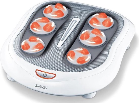SANITAS Shiatsu-voetmassageapparaat - 18 draaiende massagekoppen &  warmtefunctie | bol.com