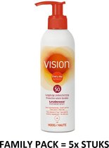 FAMILY PACK - 5 STUKS - Vision Every Day Sun Protection / ZON / WATERBESTENDIGE ZONBESCHERMING Pomp– SPF 50 – 200 ml (x 5 stuks) + Facial Tissue van Nuwero