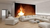 Coffee Cafe Fire Photo Wallcovering