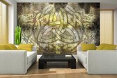Celtic Pattern Rustic Texture Photo Wallcovering