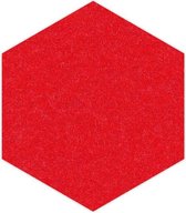 6-hoek vilt onderzetter - Rood - 6 stuks - ø 95 mm - 6-hoek - Glas onderzetter - Cadeau - Woondecoratie - Woonkamer - Tafelbescherming - Onderzetters Voor Glazen - Keukenbenodigdhe