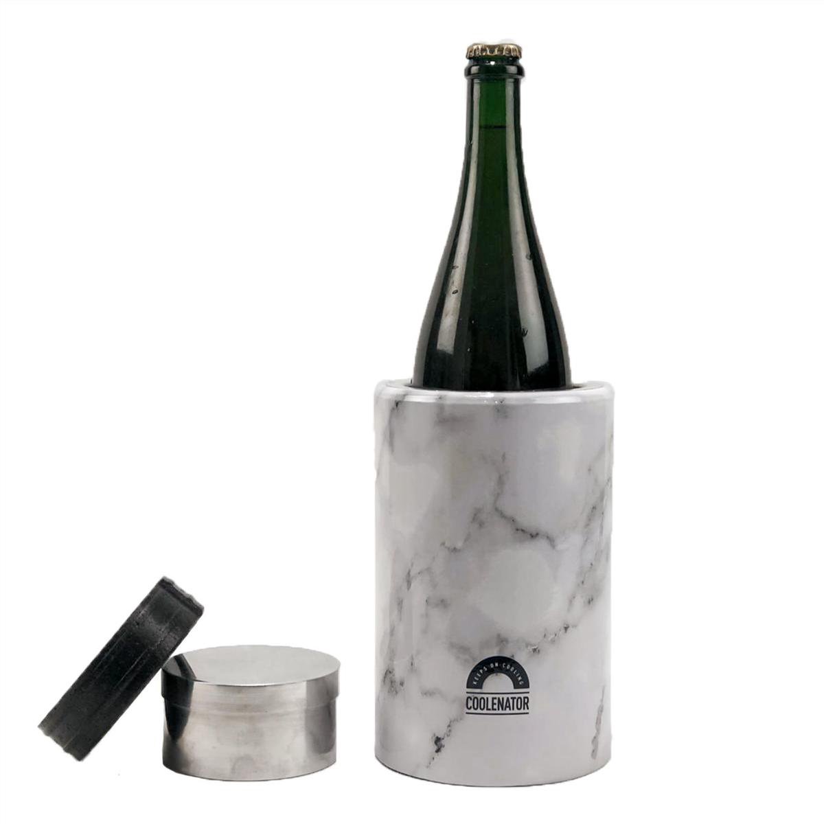 Pro Coolenator  wijnKoeler | Wit Marble Sleeve |Soft Shell| Lichtgewicht | Duurzaam - Coolenator
