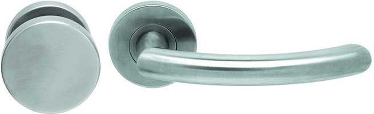 Knop/krukgarnituur CHAMP DIN-L PL KL4 rvs mat PC