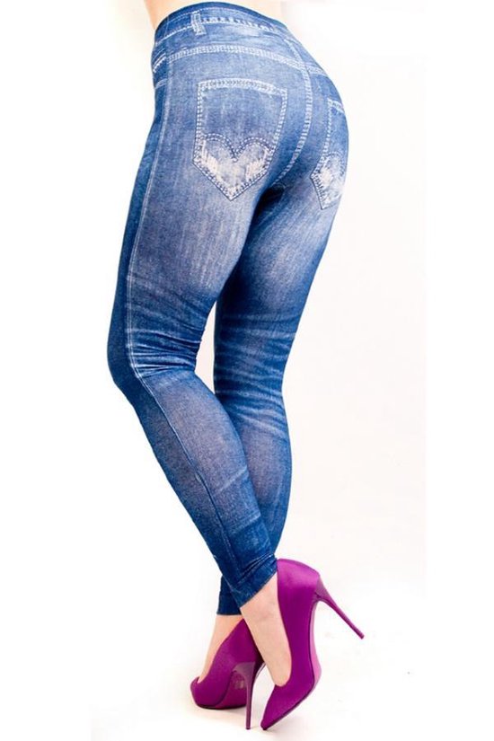 Jeans Legging Dames - Print Vogel - Maat S/M 'Jyzelle' | bol.com