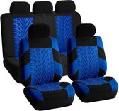 Stoelhoes Auto - Autostoel hoes - Universele Autostoelhoezen Set - 9 Delig - Geschikt voor de meeste modellen  - Zwart/Blauw