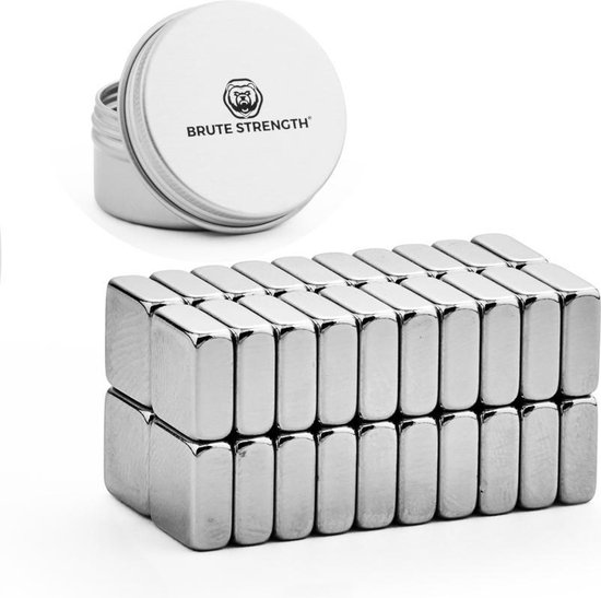 stad Bejaarden vooroordeel Brute Strength - Super sterke magneten - Vierkant - 10 x 10 x 4 mm - 40  stuks -... | bol.com