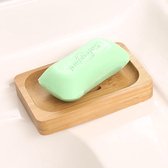 Decopatent® Bamboe Zeepbakje - Houten zeephouder voor in de douche, badkamer of keuken - zeepdoos - zeepschaaltje bamboe hout