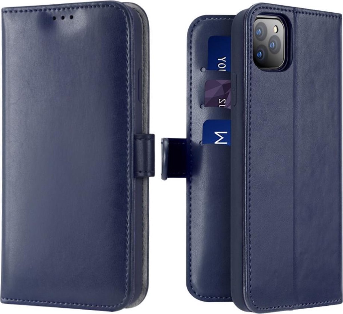 Lederen Wallet Case voor iPhone 11 Pro Max 6.5 inch- Blauw - Dux Ducis